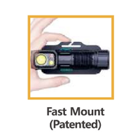 Lampe torche LED rechargeable 3000 lumens 18650 Li-ion, faisceau spot et large, lumière rouge, en alliage d'aluminium, étanche IP68, interrupteur à bascule magnétique