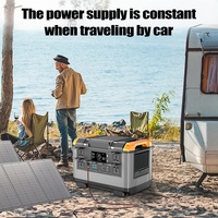 Station de charge portable 2400W 230V pour la maison, générateur solaire extérieur pour la sauvegarde d'urgence à domicile