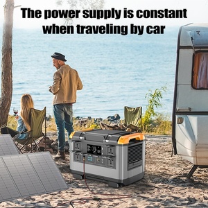 สถานีชาร์จพกพาสำหรับใช้ในบ้าน 2400W 230V เครื่องกำเนิดไฟฟ้าพลังงานแสงอาทิตย์สำหรับใช้งานกลางแจ้ง สำหรับสำรองไฟฉุกเฉินในบ้าน - Product Image 2
