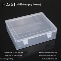 Cajas de Almacenamiento de Escritorio Transparentes de Plástico PP, Rectangulares, Multicapa, con Compartimentos de Varias Especificaciones, para Archivos