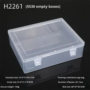 PP Transparente Rechteckige Plastik-Aktenbox Schreibtisch-<span class=keywords><strong>Organizer</strong></span> Aufbewahrungsbox mit Deckel Staubdicht Modernes Design Verschiedene Spezifikationen - Product Image 6