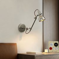 Lampe murale télescopique à bras articulé de style industriel rétro, lampe murale de chevet de style nordique, lampe de lecture intérieure pour café