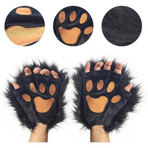 Gants chauds d'hiver, gants de pattes d'animaux, gants en peluche pour la fête d'Halloween, gants de costume pour enfants - Product Image 4