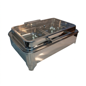 Plats de service chauffants électriques en acier inoxydable moulé de haute qualité pour buffets, fêtes et mariages (vente en gros) - Product Image 1