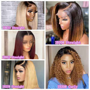 วิกผมบ๊อบแบบไม่ต้องใช้กาวสำหรับผู้หญิงผิวดำ ผมแท้บราซิล HD Remy แบบลอนน้ำและแบบตรงหยิก - Product Image 3