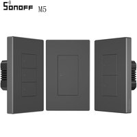 Untuk Saklar Sonoff Switchman 1/2/3 Gang Tombol Tekan Dinding Saklar Pemandu Suasana Standar AS Tipe 120 Tahan Air 10A Kontrol Aplikasi Ewelink Wifi Lampu