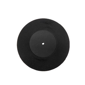 Retro Vinyl Record Shaped Silicone PVC Drink Coaster Rubber <b>Round</b> Cup Mat Non Slip Heat Resistant <b>Table</b> Protector Pad - Product Image 3