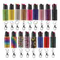 Porte-clés de défense personnelle professionnel en spray de diamant pour femmes, rose, avec étui de transport, kit de défense en strass, lampe torche, piles AAA, chaud