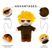 Poupées en peluche anime personnalisées avec visage brodé, tenues amovibles, décorations de collection pour les acheteurs de marchandises de fandom