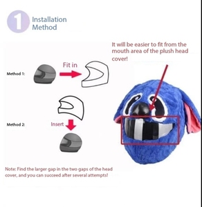 Funda de Casco de Motocicleta de Felpa Suave con Diseño de Elefante de Dibujos Animados, Antiarañazos, Resistente al Viento, Divertida, Nueva Condición - Product Image 5