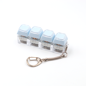 Porte-clés personnalisé avec 4 touches de clavier pastel, bouton de clavier, interrupteur, capuchon de touche, Fidget Clicker - Product Image 2