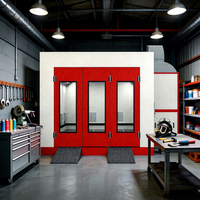 Cabine de peinture sans poussière de haute qualité, 7 m de long, 4 m de large, avec brûleur infrarouge/diesel EPS, éclairage LED, pour atelier de réparation de carrosserie automobile
