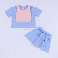 Conjunto de Leotardo de Gimnasia para Niñas, Uniforme de Campamento de Verano, Traje con Falda y Pantalones Cortos Interiores para Prácticas de Danza