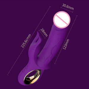 Vibrator Kelinci Dewasa Wanita Terlaris, Mainan Seks Titik-G Getaran Ganda, Pemijat Stimulator Klitoris, Vibrator Wanita - Product Image 1
