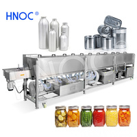Ligne de lavage de canettes recyclées HNOC Machine de pasteurisation Stérilisation et séchage en continu des bocaux