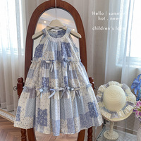 Vestido de Fiesta para Niñas, Diseño de Parches, Estilo Halter, Ropa de Verano para Niños