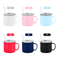 Gobelet isotherme personnalisé avec logo, 10 oz, intérieur en acier inoxydable, extérieur en plastique, avec poignée, pour les voyages, le camping, le bureau