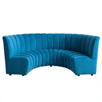 Maßgefertigte Gebogene Restaurant-Sitzbank Gepolsterte Halbrunde Lounge-Sitzgelegenheit Modulares Ecksofa