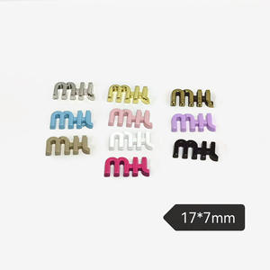 Modischer Minimalistischer Buchstaben-Stil <span class=keywords><strong>M</strong></span> Metall-Patch 17*7MM, Galvanisch Beschichtet mit Einbrennlackierung, Vielseitiges Accessoire für Haarschmuck - Product Image 1
