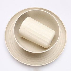 <span class=keywords><strong>Set</strong></span> di stoviglie da <span class=keywords><strong>picnic</strong></span> in plastica riutilizzabile ecologica in paglia di grano per bambini e adulti - Product Image 5