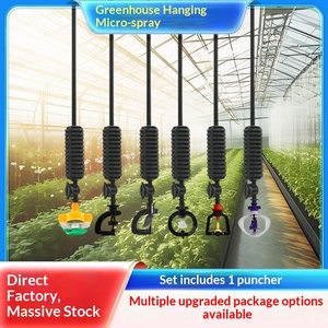 DaringFish Pulvérisateur suspendu en plastique <span class=keywords><strong>pour</strong></span> micro-irrigation, tuyau d'arrosage avec buse rotative à 360 degrés <span class=keywords><strong>pour</strong></span> refroidissement de serre - Product Image 2