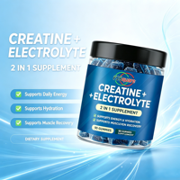 Gummies de créatine, électrolytes et collagène OEM – Complément nutritionnel sportif pré-entraînement – Énergie dorée – Gummies de créatine et électrolytes