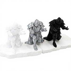 Porte-stylo Chevalier Médiéval Imprimé en 3D 2026, Statue de Guerrier Noir et Argent, Organisateur de Bureau Créatif, Décoration de Bureau, Cadeau de Papeterie - Product Image 4