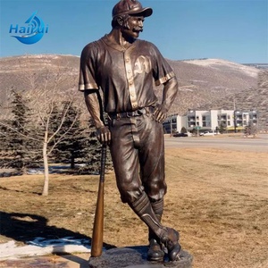 Sculpture en bronze de la légendaire star du baseball <span class=keywords><strong>Jackie</strong></span> <span class=keywords><strong>Robinson</strong></span>, statue en métal - Product Image 1
