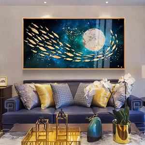 لوحات زيتية صديقة للبيئة بتصميم صيني فاخر وبسيط، لوحات فنية قماشية للأريكة، مناسبة لديكور غرفة المعيشة وغرفة الطعام وجدران الخلفية - Product Image 4