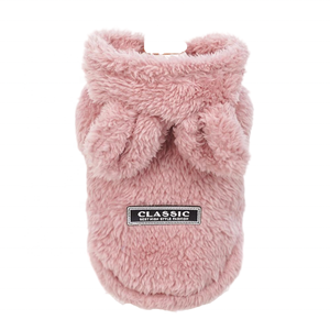 Rompi hoodie telinga kelinci lucu musim gugur/musim dingin nyaman hangat bulu karang anjing motif lucu huruf klasik pakaian hewan peliharaan Cosplay - Product Image 1