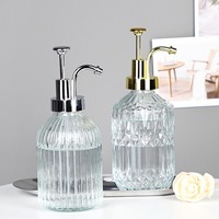 Bouteille vide transparente en verre de 300 ml et 350 ml pour distributeur de désinfectant pour les mains en émulsion – Vente en gros