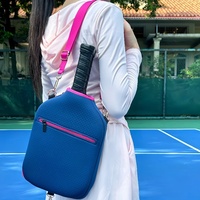 Housse universelle pour raquette de pickleball avec sangle d'épaule, imperméable, écologique, portable, en néoprène souple, protection de raquette, divertissement
