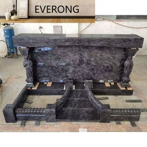 Monument funéraire en granit noir de style européen pour sépulture simple et double au <span class=keywords><strong>cimetière</strong></span> - Pierre tombale en granit noir pour <span class=keywords><strong>cimetière</strong></span> - Product Image 4