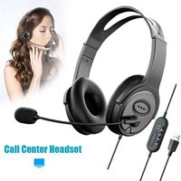 Vente chaude 3.5mm Bureau Call Center Casque pour Pc Réduction du Bruit Casque Filaire avec Micro