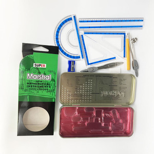 Le maréchal de la géométrie métallique, boîte d'instruments de <span class=keywords><strong>mathématiques</strong></span>, ensemble de compas pour les écoliers - Product Image 3