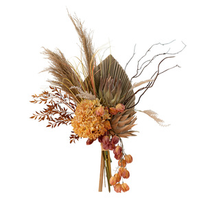 Ramo <span class=keywords><strong>de</strong></span> Flores Artificiales <span class=keywords><strong>de</strong></span> Seda <span class=keywords><strong>de</strong></span> Gran Tamaño, Hecho a Mano con Diseño Original en Tonos Otoñales, Decoración para el Hogar, Sala <span class=keywords><strong>de</strong></span> Estar, Comedor - Product Image 5