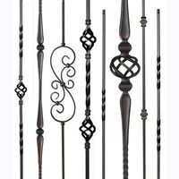 Balustrades en fer forgé de sécurité pour la maison, vente en gros, décoration intérieure d'escalier, balustrades en fer pour la décoration d'escalier