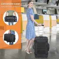 Sac de voyage à roulettes grande capacité, léger, imperméable, durable, portable, avec roulettes pivotantes, sac de sport, valise trolley personnalisable
