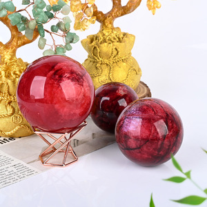 Wholesale Red Moonstone Sphere Natural Healing <b>Crystal</b> Craft <b>Ball</b> Laser Printed and Polished for Meditation - Product Image 5
