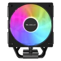 Refroidisseur d'air pour processeur COOLLEO B40S-DIG-BK-ARGB avec écran numérique, compatible LGA115X 1200 1700 1851AMD pour ordinateur de jeu, TDP 200W