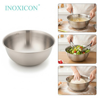 Ensemble de saladiers en acier inoxydable poli de haute qualité, design moderne, durable, bol à mélanger pour restaurant, bol à fruits pour la cuisine