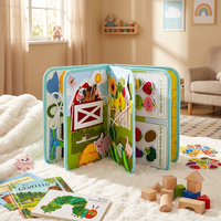 Tableau d'activités sensorielles en feutre pour tout-petits, enfants autistes, jouets apaisants, matériel d'apprentissage Montessori pour la maternelle