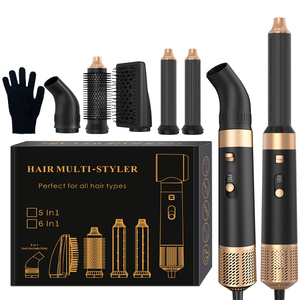 6-In-1 Hot Air Brush Styler Set Professional Hair Styler <strong>Dryer</strong> <strong>Electric</strong> One Step Hair <strong>Dryer</strong> and Volumizer for Hair Styling - Product Image 1