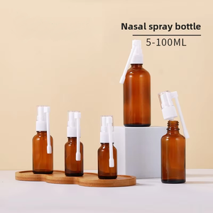Nayong Glass 5-100mL Boca larga Balancín Elefante Bomba de nariz Pulverizador Botella de prensa medicinal para uso nasal y oral - Product Image 2
