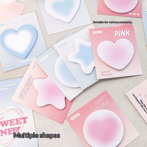 กระดาษโน้ตรูปหัวใจไล่สีสันสดใสแบบมีกาวในตัว ใช้ซ้ำได้ พกพาสะดวก - Product Image 4
