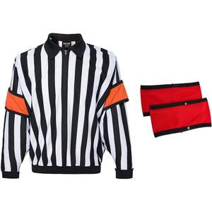 Jersey de Árbitro de Hockey sobre Hielo Ealer, Manga Larga, Rayado, Secado Rápido, Unisex, Adulto, Sublimado, Cuello Camisero - Product Image 2