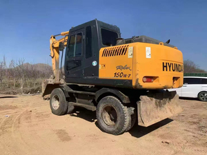 Excavadora de Ruedas Hyundai 150 Usada Original de Corea, Excavadora de Ruedas de 15 Toneladas, Máquina Usada Hyundai 150W - Product Image 3