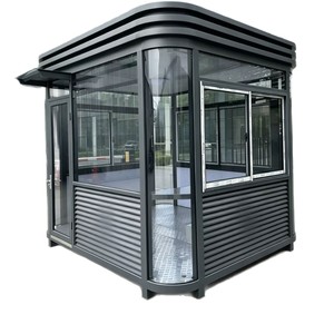 Kiosque de sécurité en acier inoxydable, structure extérieure en acier, portillon de parking, couleur noire - Product Image 5