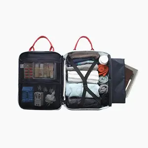 Grote Capaciteit Bagage Multi Functionele Reistas Marineblauw Draagbare Opbergtas Grijs Nylon Reizen Schoudertas