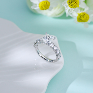 Anillo de Lujo de Oro Blanco de 18K con Certificación IGI, Corte Princesa, 2 Quilates, Diamante Natural, Anillo de Compromiso y Aniversario para Bodas - Product Image 6